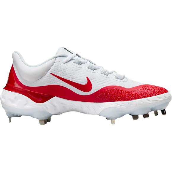 NWT Nike Alpha Huarache Elite 4 Low Metal Baseball Cleats White SZ 13 FD2745-105 - Picture 2 of 6